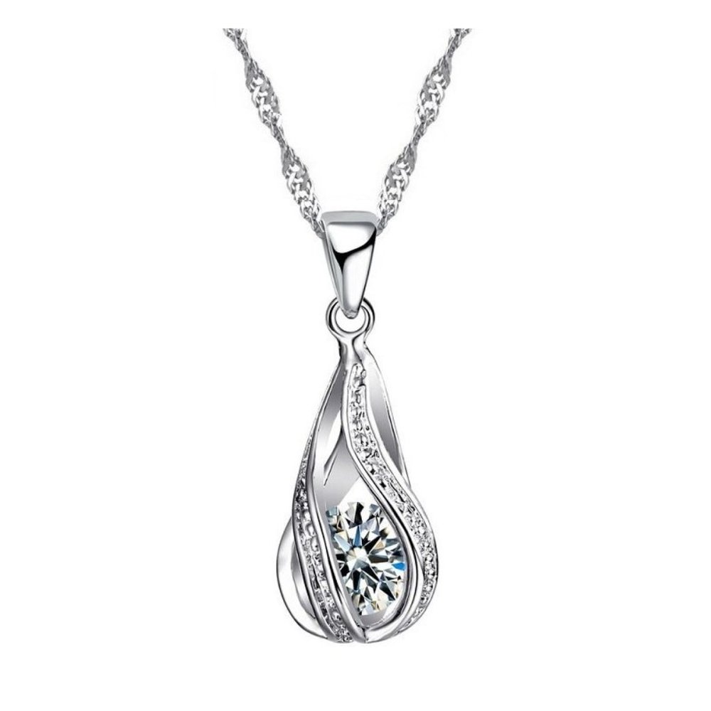 💎 NEW 💎 925 Sterling Silver Earrings Necklace And Ring Set Bundle Drop - Picture 5 of 14